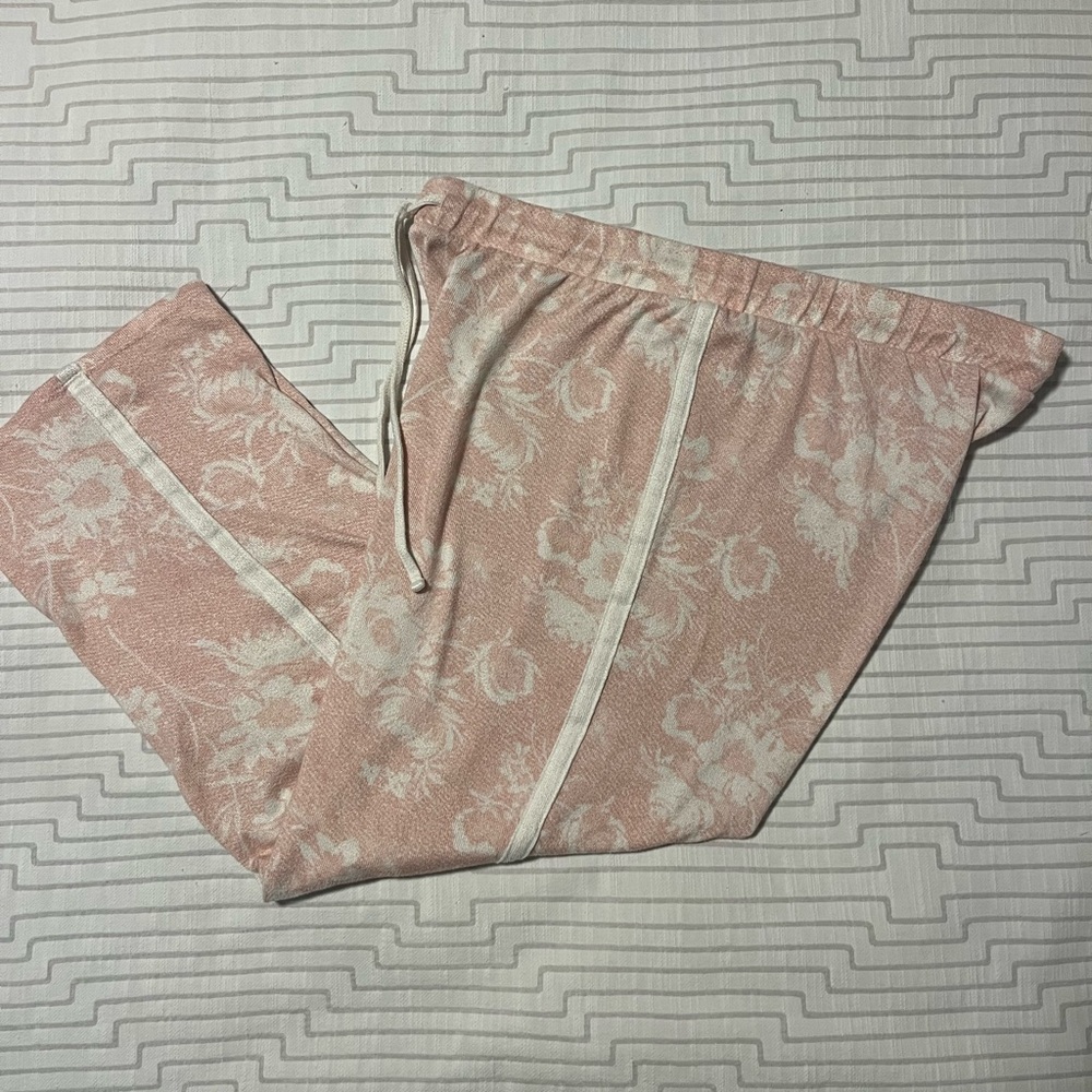 Lucky Brand Pink Knit Lounge Pants. Lightweight Loungewear Surfstyle Pajamas